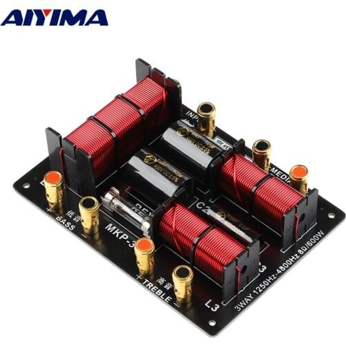 AIYIMA 600W 3 Way Audio Speaker Crossover Treble Midrange Bass Independent Filter HIFI Stage Professinal Frequency Divider