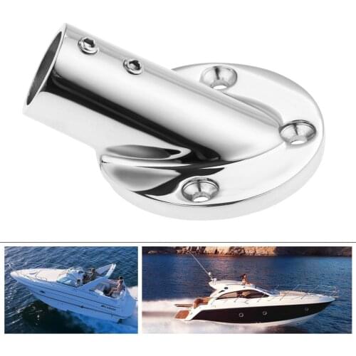 Gohantee Stainless Steel Marine Boats Accessories Fit 30 Degree Hand Rail Fittings 7/8" 22mmTube/Pipe Round Tube Base For Yachts
