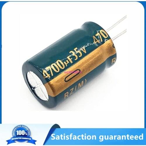 4-50pcs/lot 16*25 or 18*25mm P55 Low ESR/Impedance high frequency 35v 4700UF aluminum electrolytic capacitor 4700UF35V 20