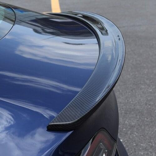 Car Accessories for Tesla Model Y 2020 2021 ABS Carbon Fiber Grain Rear Trunk Spoiler Wing Molding Cover Trim