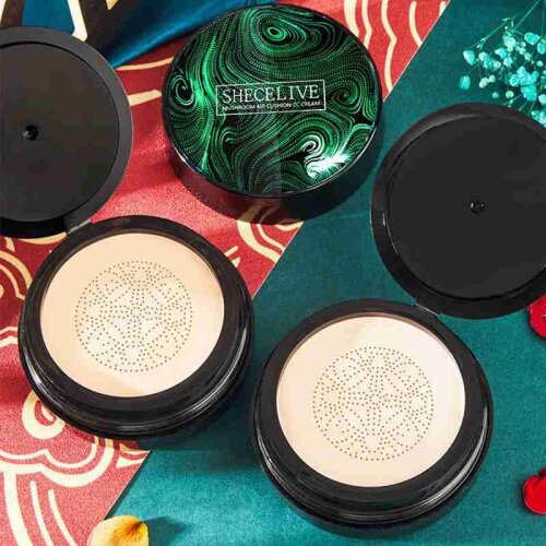 BB Air Cushion Foundation Mushroom Head CC Cream Concealer Makeup Waterproof Base Brighten Face Whitening Cosmetic Tone R4Y7