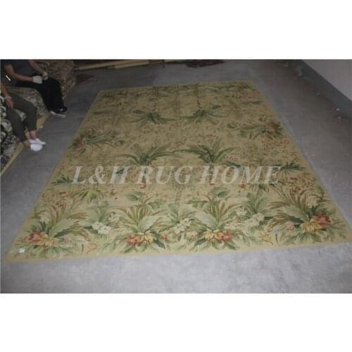 Free shipping 8'x10' needlepoint rugs 100% New Zealand wool rugs rice stitched handmade rugs carpets for home decoration