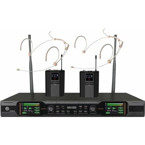 Wireless Headset Microphone UHF True Diversity Stage Performance Cordless mics
