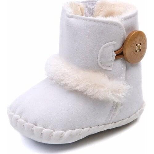 Baby Girl Shoes Boys Toddler Snow Boots Winter Warm Soft Sole Infant First Walkers Skidproof Newborn Plush Boots Shoes 0-18M
