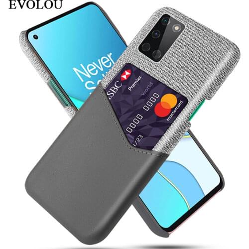 For Oneplus 8T Case Cloth + PU Leather Card Slot Phone Case for Oneplus 8 8 Pro 7T 8T Nord N10 BacK Cover Business Phone Shell