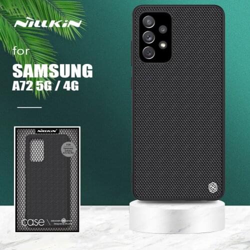 For Samsung Galaxy A72 5G Case Nillkin 3D Textured Nylon Ultra-Thin Business Hard Back Cover Phone Case for Samsung A72 4G Case