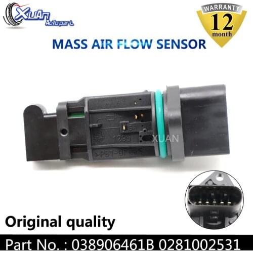 XUAN MAF MASS AIR FLOW METER SENSOR 038906461B For Audi A3 Volkswagen Bora Caddy Fox Golf Beetle Passat Polo Sharan Touran Seat