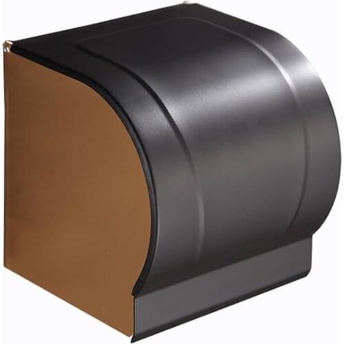Paper Holder Toilet Paper Box Thickened Roll Paper Box Waterproof Black Gold Wall Mounted