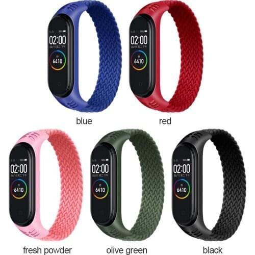 Elastic Braided Solo Loop Strap For Xiaomi Mi Band 4 3 Replaceable Band For Xiaomi Mi 5 Bracelet Strap Smart Watch For Mi 5 Band