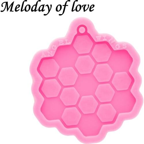 Glossy Silicone Honeycomb Mold for Keychain, DIY Resin Mold , Epoxy Jewelry Resin Casting Molds, Clay Molds DY0738