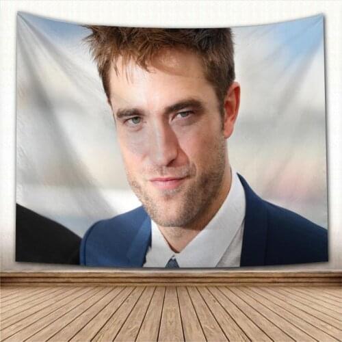 Nice Robert Pattinson Tapestry Colorful Psychedelic Decorative Carpet Wall Fabric For Living Room Bedroom Tapestries Accessories