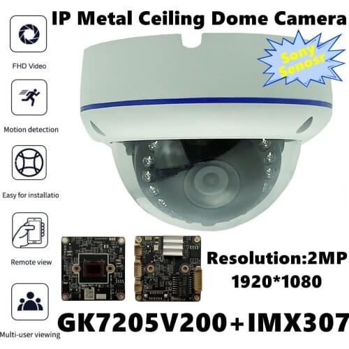 Low illumination Sony IMX307+3516EV200 IP Anti-Riot Ceiling Dome Camera 3MP 2304*1296 H.265 Infrared IRC Onvif P2P VMS Radiator
