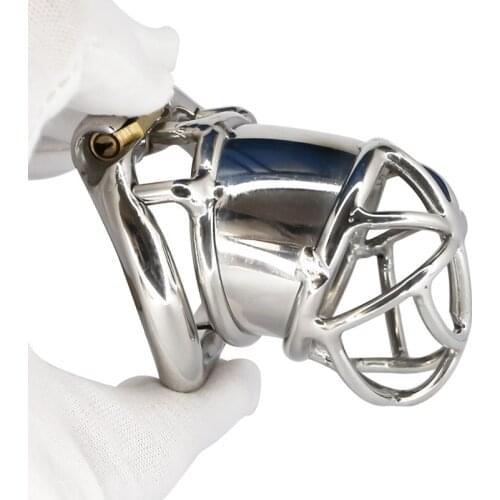 Stop Masturbation Metal Chastity Belt Device Lockable Penis Ring Sleeve Chastity Training Cock Cage BDSM Fetish Male Sex Toys