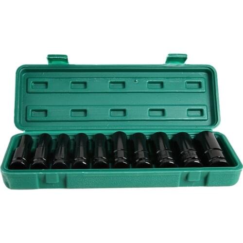 10pcs Electric Wrench Screwdriver Hex Socket Head Kits Adapter Sleeve Set for Impact Wrench Drill
