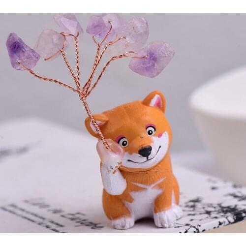 Natural Amethyst Quartz Cluster Gemstone Gravel DIY Dog Or Cat Figurine Healing Stone Collection and Home Decor Crafts Ornaments