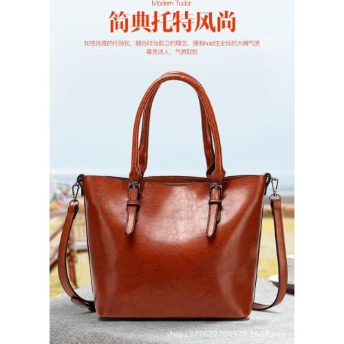 2019 new large-capacity minimalist wind one-shoulder simple hand-held womens bag solid color tote bag large bag