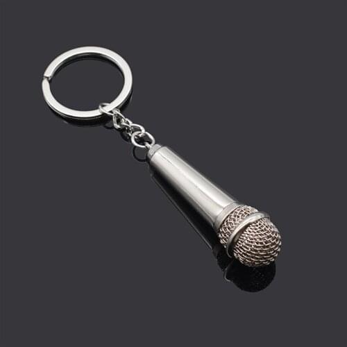 New Arrival Keychain Cute Design Music Gifts Key Chain Key Ring Microphone Keychain Fashion Key Chain Trinkets