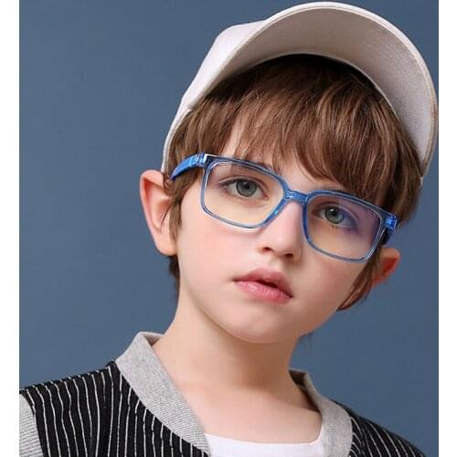 New Fashion Transparent Children Glasses Frame Boys Girls Anti-blue Rays Glasses Kids TR90 Flexible UV400 Computer Eyeglasses