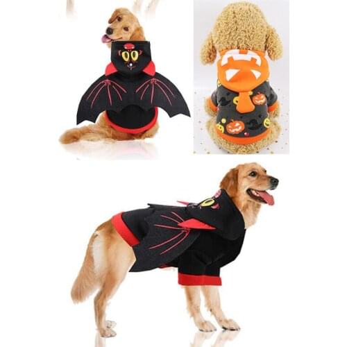 Halloween Cat Dog Bat Wings Clothes Small Dogs Christmas Party Dog Sweatshirt Pet Dog Cat Funny Costume And Winter Hoodies