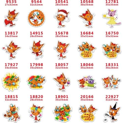 DIY Craft Supplies Sewing Accessories Cartoon Animal Printed Planar Resins Mold 30 Pieces. PR-9535