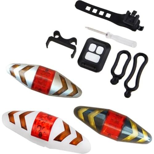 Durable Waterproof Bicycle Turn Signal Lamp Wireless Remote Control Mountain Bike Tail Light Flashing Taillight