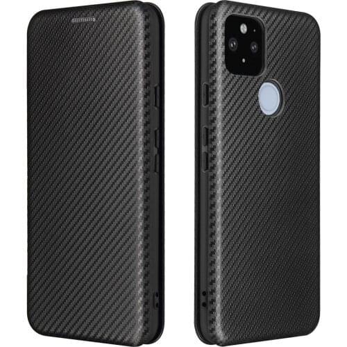Shockproof Comfortable Carton Fiber Flip Case for Google Pixel 5 5A 4A 4G 5G 4 XL 3A Phone Cover