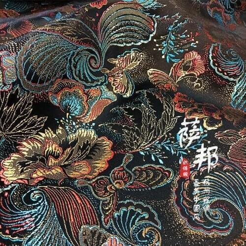 50cm*75cm/Piece,Butterfly Love Jacquard Silk Cloth,Clothing Table Flag Tablecloth, Curtain Pillow Fabric, DIY Handmade Materials