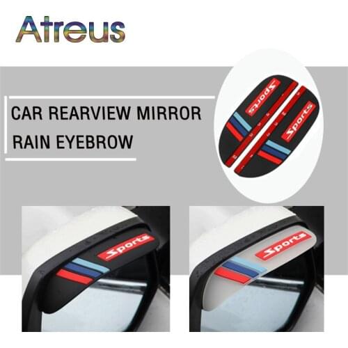 Car Styling Rear view Mirror sticker soft rubber rain eyebrow for Audi A4 B8 B6 B5 B7 B9 A3 8P 8V 8L Q5 Q7 A5 A6 C6 C5 C7 tt
