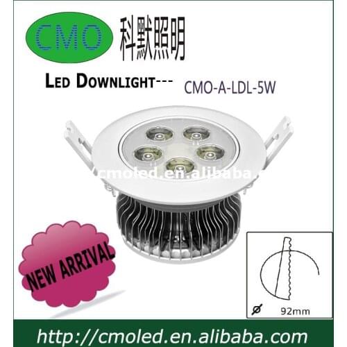 7w led downlights with 92mm hole size