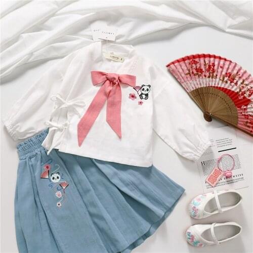 Tonytaobaby Novelty Mandarin Collar Childrens Sets Autumn Dress New Kids Fascinating Chinese Hanjacket Suit Girls Clothes