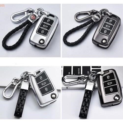 For Skoda Kodiaq 2017-2019 Zinc alloy Car key Protective shell Anti-scratch protection decoration car accessories