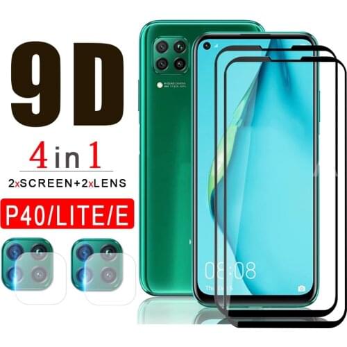 2PCS Glass For Huawei P40 Lite E P30lite p 40 30 Light Camera Lens Screen Protector For Huawei P30 Lite P40Lite E Tempered Glass