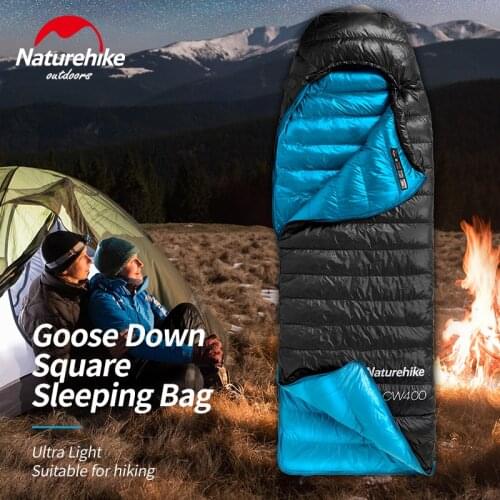 Naturehike winter new Hooded envelope 750FP goose down sleeping bags for adult outdoor camping