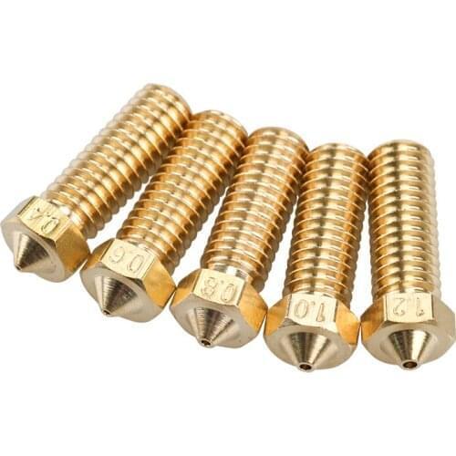 1PC Volcano nozzles 3D printer All metal brass 3D Lengthen extruder nozzle 0.4/0.6/0.8/1.0/1.2mm For 1.75/3mm supplies