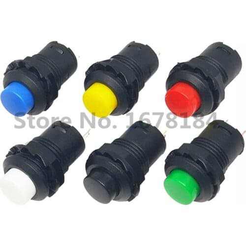 10PCS/LOT Self-Lock /Momentary Pushbutton Switches DS425 DS428 12mm OFF- ON Push Button Switch DS-425 DS-428