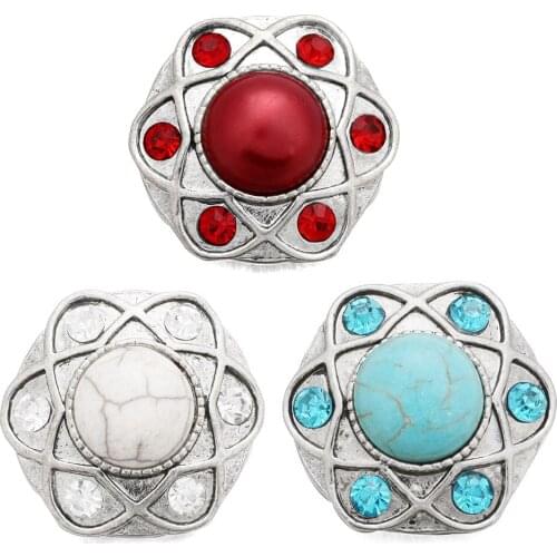 10pcs/lot High Quality Snap Jewelry Rhinestone Metal Snap Button fit 18mm Snap Buttons Bracelet Jewelry