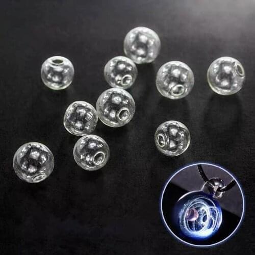 100pcs 6/8/10/12/14/16/80/20/25/30mm glass ball globe beads hollow glass bottle vial jewelry making accessories findings