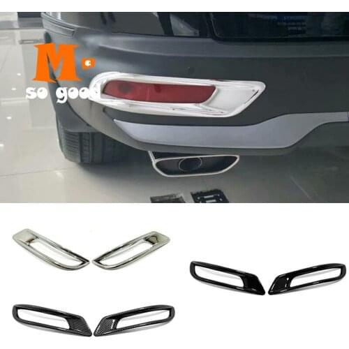 2pcs For Honda CR-V CRV 2020 2021 ABS Chrome/Carbon fibre/Black Car Rear Back Fog Light Lamp Cover Trim Car Styling Accessories