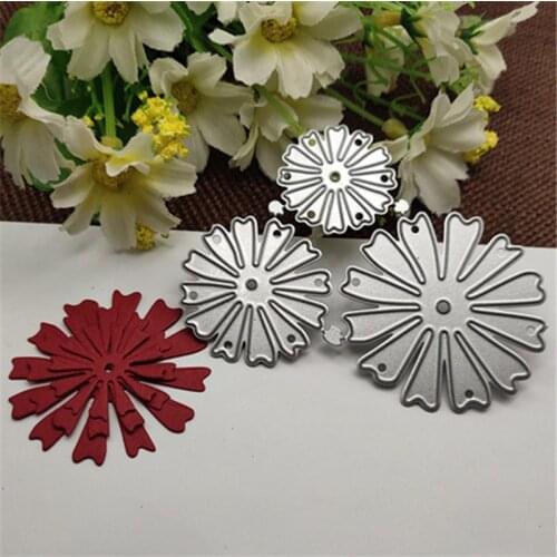 3Pcs Flowers Metal Cutting Dies Stencils For DIY Scrapbooking Decorative Embossing Handcraft Die Cutting Template