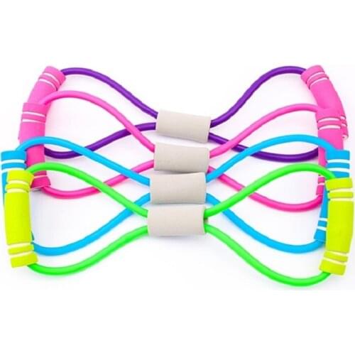 4pcs Yoga Gym Fitness Resistance Bands 8 Word Chest Expander Rope Workout Muscle Fitness Rubber Elastic Band for Sports Exercise