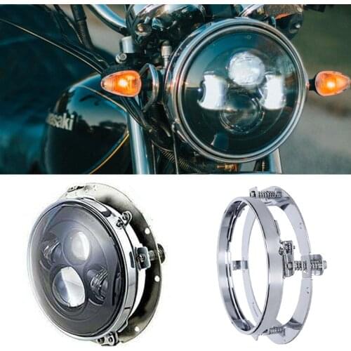 7 inch LED Headlights 40W Mounting Bracket LED Motorcycle Headlight Kit for Harley Street Glide Road King Electra Glide Tri Cvo