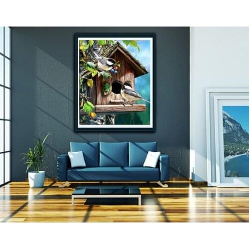 Diamond embroidery birds nest diamond painting cross stitch 5d diamond mosaic kit full Round rhinestone home decor crafts FG1153