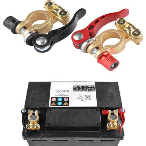 Auto Quick Disconnect Car Battery Main Cable Post Terminal Shut-off Connectors for 12v 6v 24v Boat Race Car UTV Tractor Truck