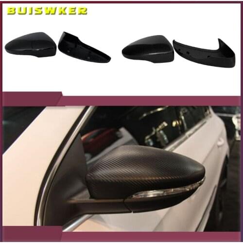 Side Mirror Cover Caps for Volkswagen Golf 6 GTI 7 MK7 R for MK6 Scirocco (Carbon Look) Passat B7 B8 Polo 6R 6C MK5 PLUS