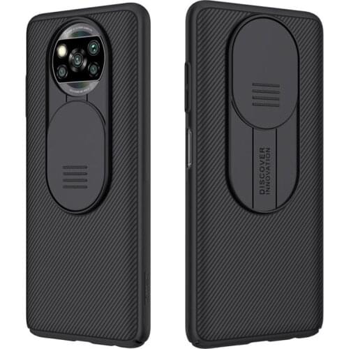 Bumper Case For Poco X3 NFC Cover Nillkin Slide Lens Camerra Protector Camshield Shockproof Business Phone Armor Case X3 NFC M3