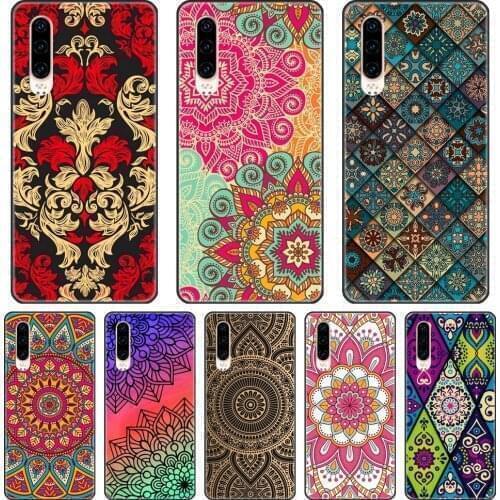 Case For Huawei P30 Lite Pro P20 Lite 2019 Silicone Mandala Flower Back Cover For Huawei P Smart Plus 2019 P Smart Z Phone Case