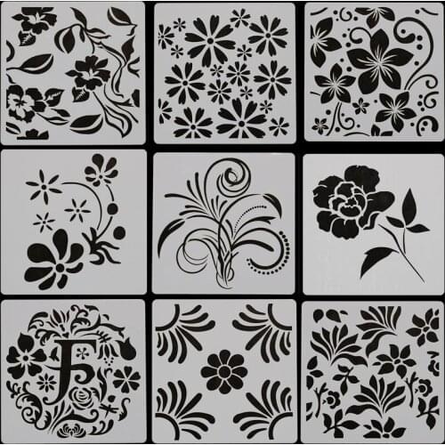 2pc Mandala Flower Stencil DIY Wall Layering Painting Template Decoration Scrapbooking Embossing Album Supplies