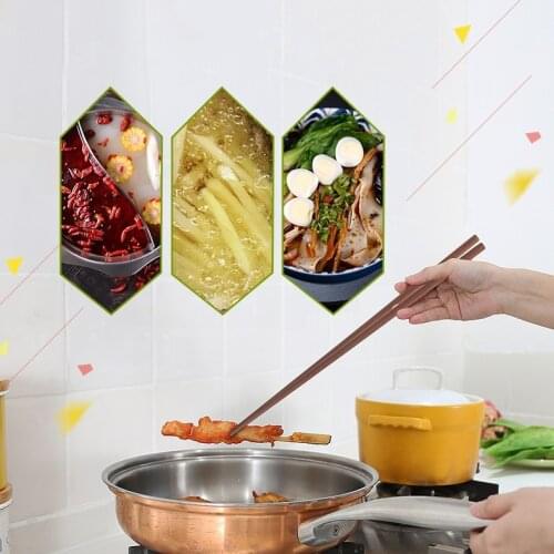 Wooden Lengthened Chopsticks Anti-Scalding Hot Pot Chopsticks/Noodle Chopsticks for Home Restaurant Kitchen Supplies TS2