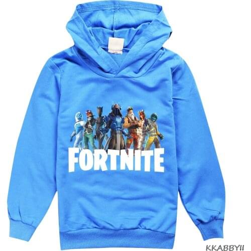 Fortnite Spring and Autumn Printed Boys and Girls Cartoon Kids Sports Hoodie