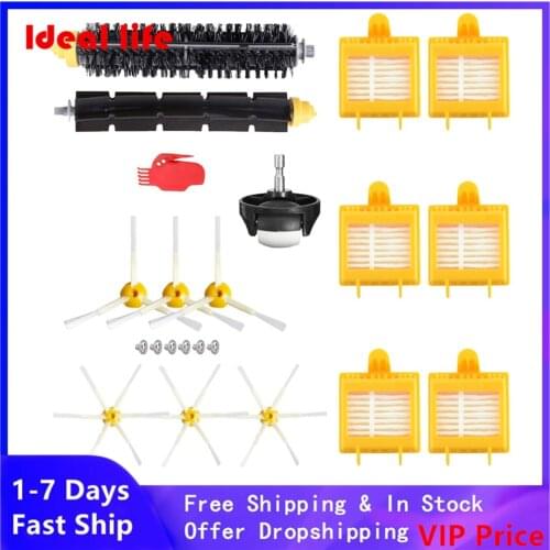 Filter Main Brush Side Brushes Red Flat Device Wheel For IRobot Roomba 700 Series 770 780 790 Vacuum Cleaning Robot Replacement